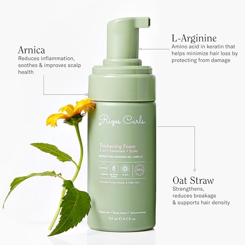 Rizos Curls Thickening Foam 2in1 Treatment Styler Improve Hair Thickness Reduces Breakage Boosts Volume At Roots Improves Hair Health 42 oz - Image 3