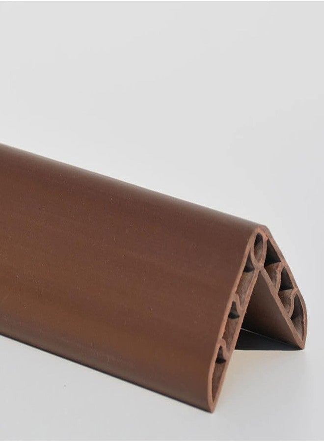 Naidev Rubber Wall Corner Guard Edge Protector,Anti-Collision Strip, Self-Adhesive Wall Guards, Safety Edge & Corner Guards.Brown - Image 2