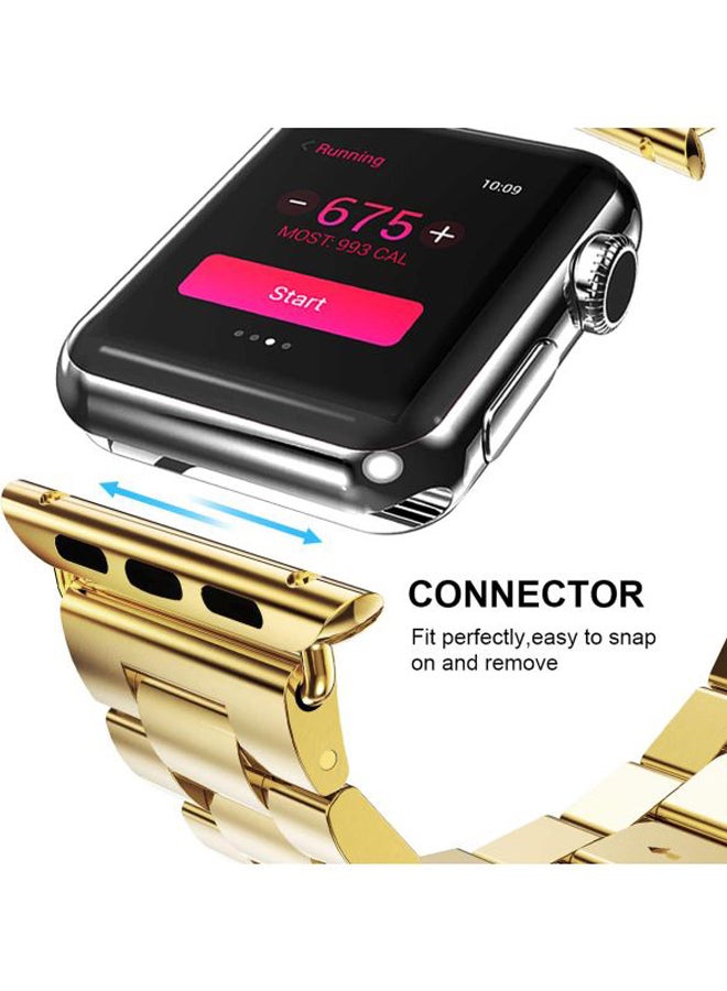 Voberry Adjustable Replacement Wrist Strap For Apple Watch Series 4 40mm Gold - Image 5