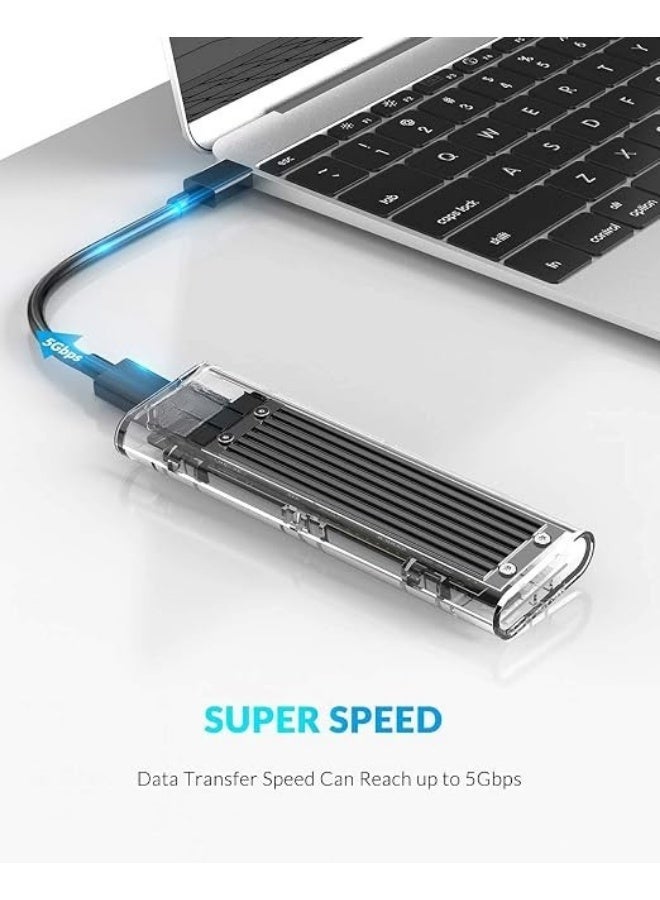 USB 3.1 M.2 SATA SSD Enclosure Adapter for B-Key and B+M Key NGFF Drives, 5Gbps Data Transfer External Storage Case - Image 2