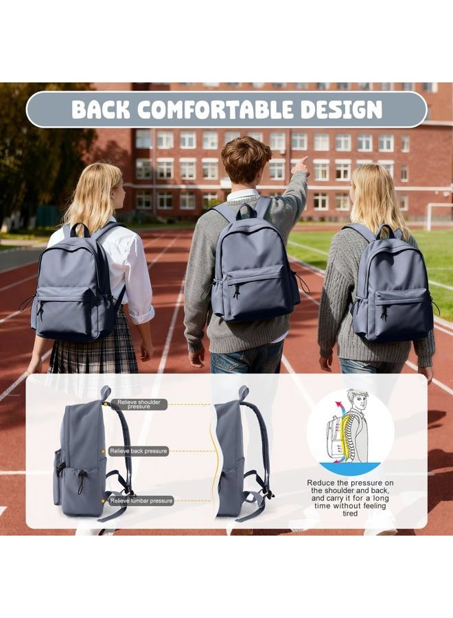 VECAVE School Backpack BluePurple Waterproof Bookbag Casual Lightweight Travel Rucksack Daypack Backpacks for Men Women College High School Bags backpack for Boys Girls Teens …, A7-bluepurple, Large, - Image 5
