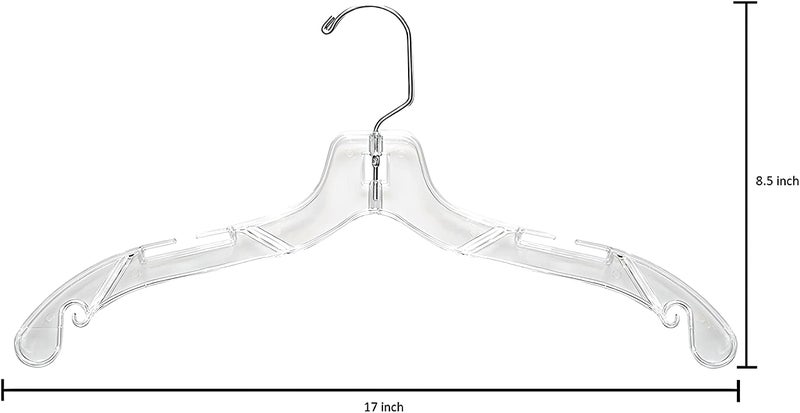 DEILSYâ„¢ Clear Plastic Hangers 12 Pack Durable Clothes Hanger for Wardrobe Organization, Essential Plastic Hanger for Garments, Versatile Coat Hangers for Home and Retail Use - Image 3