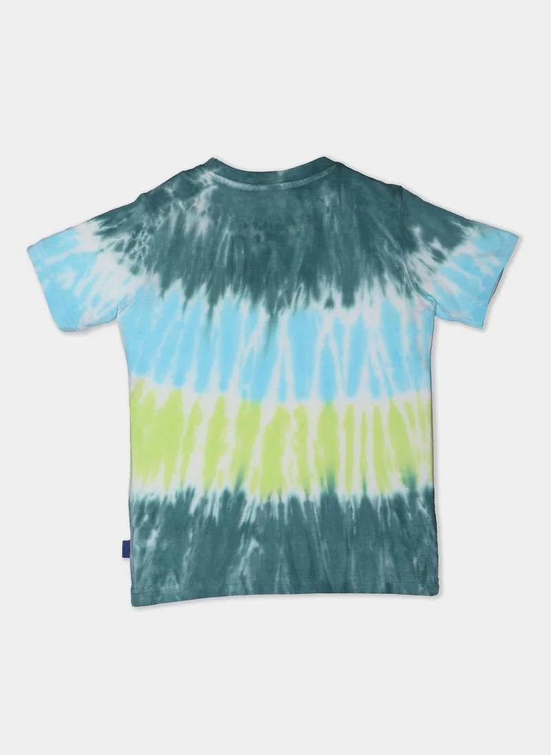 Nautinati  Nautinati Tie and Dye Multicolour Cotton T-shirt and Shorts Set for Boys for Men | Best Price UAE