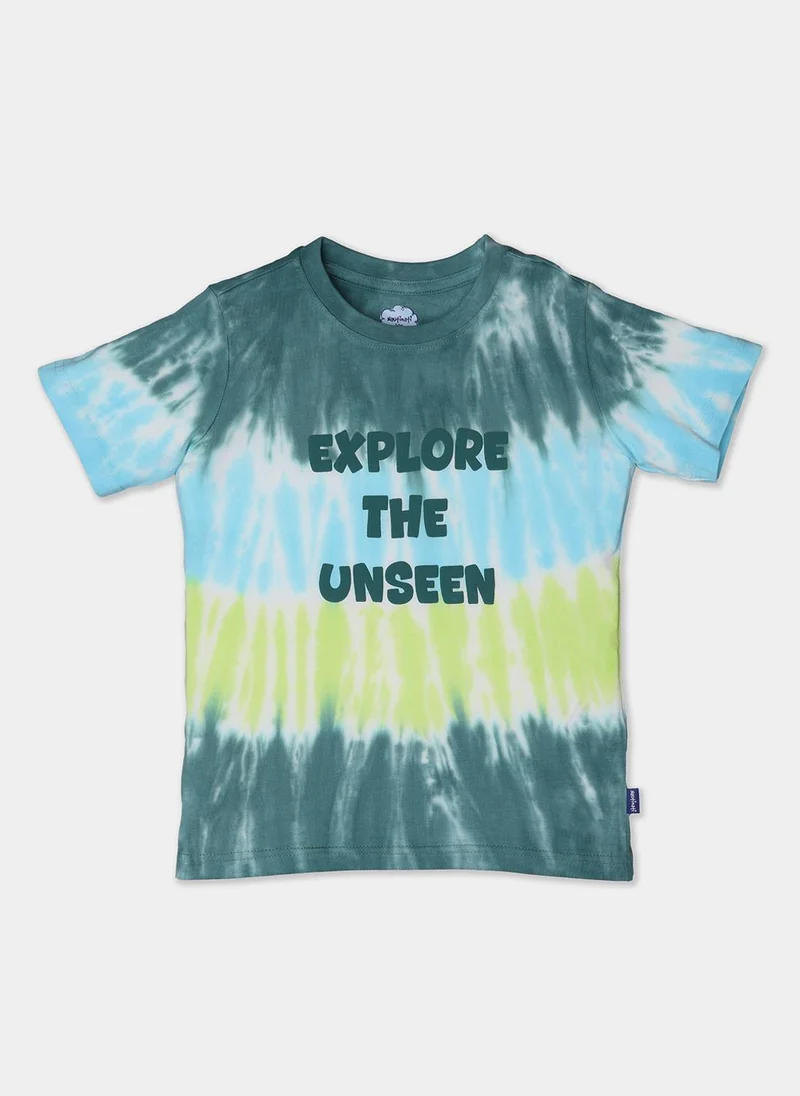 Nautinati  Nautinati Tie and Dye Multicolour Cotton T-shirt and Shorts Set for Boys for Men | Best Price UAE