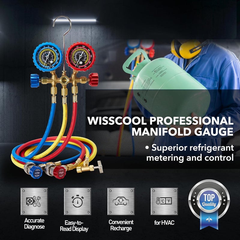 Wisscool HVAC Manifold Gauge Set - Image 2