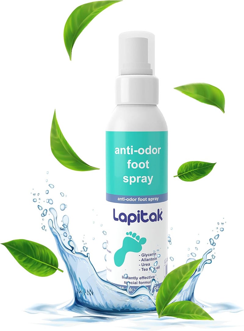 lapitak Shoe Deodorizer & Shoe Spray For Smelly Shoes & Shoe Protector Sprey, Foot Odor Eliminator, Talco Para Los Pies Mal Olor Y Sudor Tee Tree Oil 