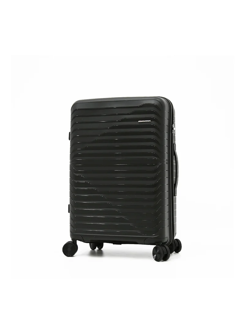 إلنترا Hardside Luggage Trolley Bag 3 Pieces Set,Black (S-20",M-24",L-28")