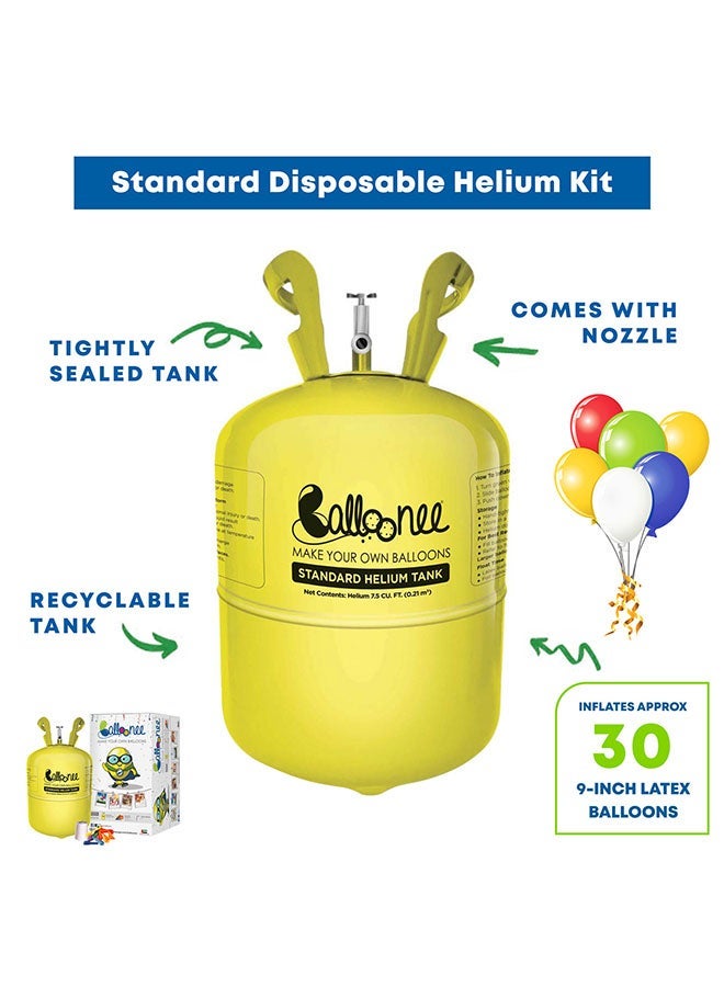 Balloonee Standard Disposable Helium Party Kit - (30 Balloons) 19.5x19.5x37cm - Image 5