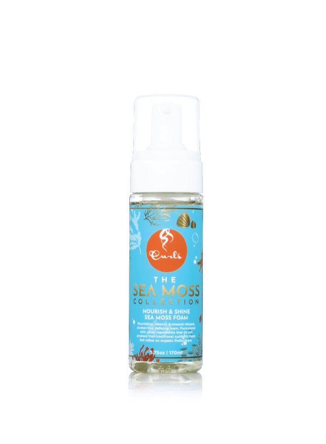 Curls Sea Moss Nourish Shine Foam Nourishing AlcoholFree Hair Mousse Vitamin and Mineral Infused Lightweight Sculpted Glossy Voluminous Finish For All Types 575oz - Image 2