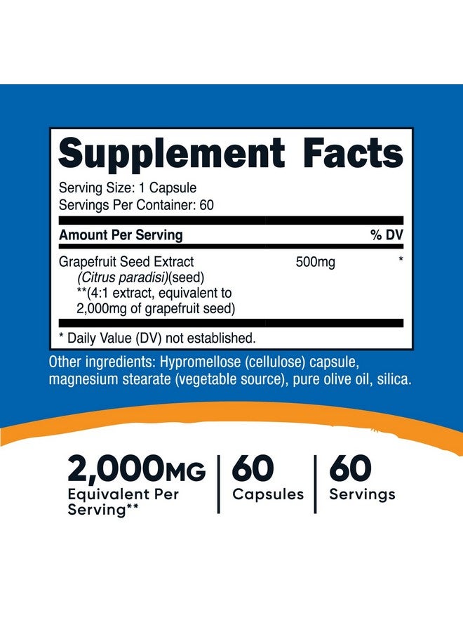 Nutricost Grapefruit Seed Extract 2,000mg, 60 Vegetarian Capsules - Gluten Free, Non-GMO - Image 2