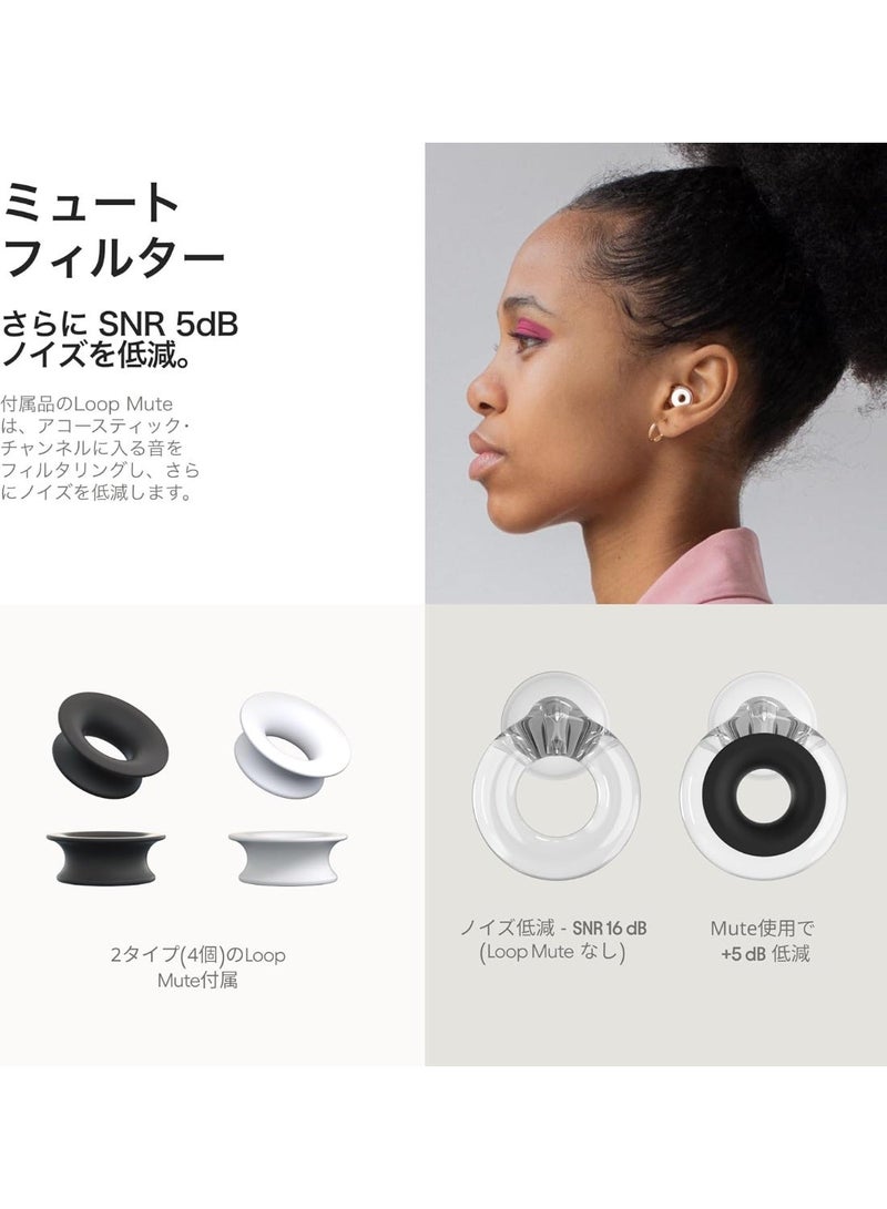 Loop Engage Plus Earplugs – Low-level Noise Reduction with Clear Speech – for Conversation, Social Gatherings, Noise Sensitivity and Parenting – 8 Ear Tips + Extra Accessories – SNR 16 dB - Clear - Image 2