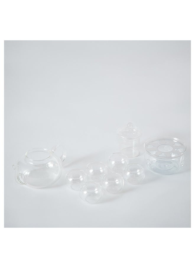 Home Box - Sip Savor 8-Piece Glass Tea Set 21x9x13.5 cm - Image 1