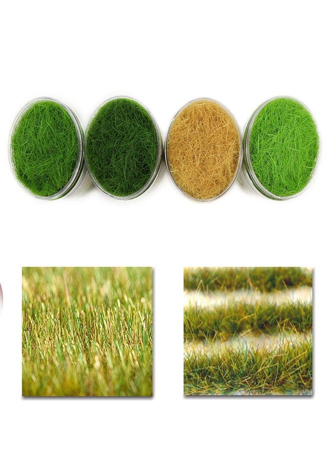 Evemodel CFA4 4 × 300 مل مسحوق عشب ثابت مختلط 12 مم أخضر للحدائق الخيالية المجسمات المناظر الطبيعية الرمل الصناعي نموذج السكك الحديدية - Image 2
