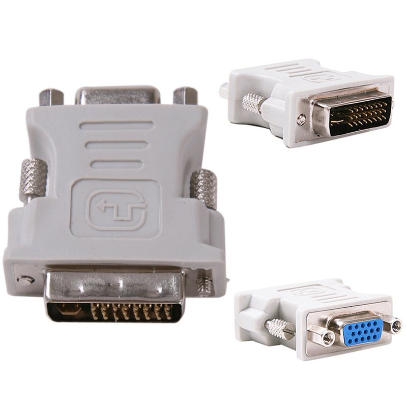 DVI-I Male 24+5pin to 15 pin VGA Female Adapter for Dual Monitor Display