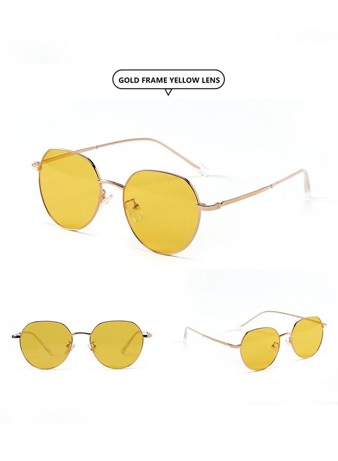 مضلع جديد ريترو أزياء اللون المعدني النظارات الشمسية - Image 4