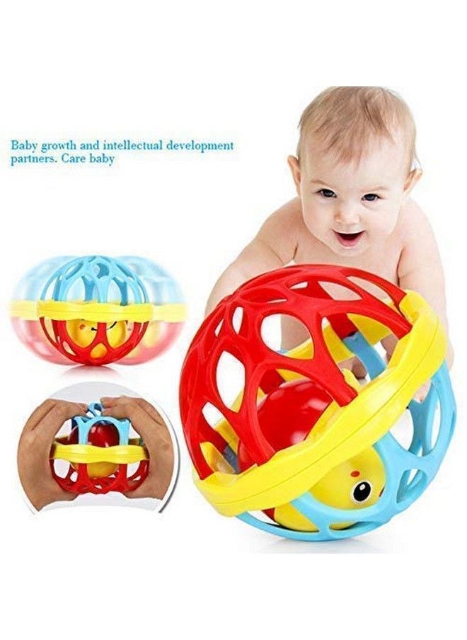 HS Enterprise - Soft Plastic Rubber Body Rolling Hand Bell Ball Baby Rattles Toy For Kids Rattle Baby Rattles & Plush Rings Little New Born Baby Toy Kids (Multicolor Available) - Image 1