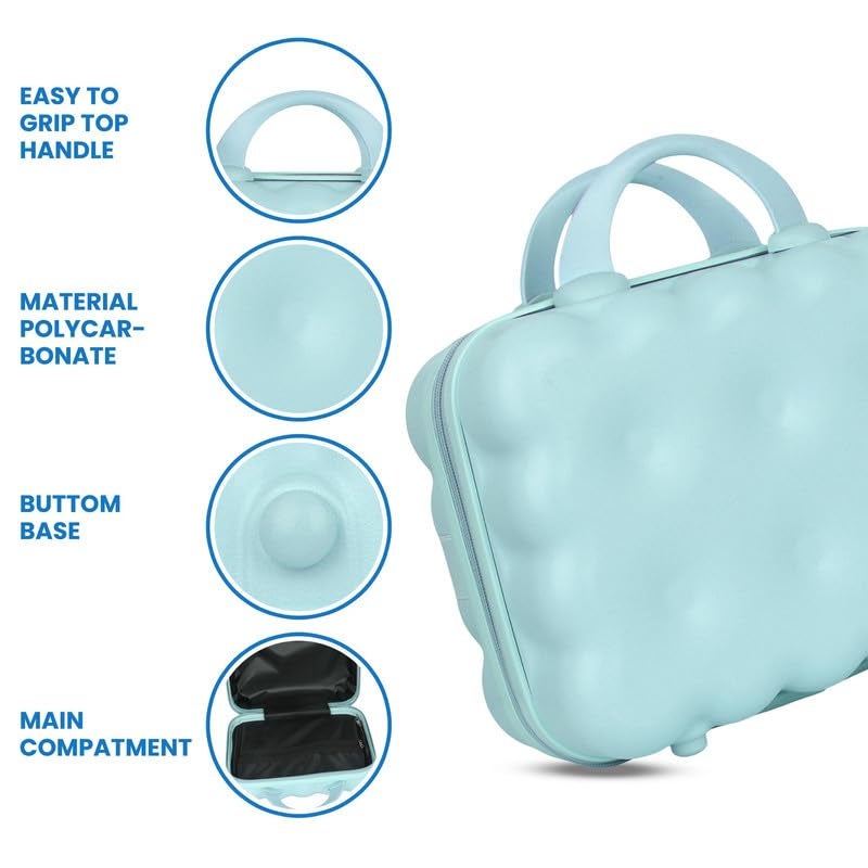 Polo Class Vanity case/Makeup Box | Lightweight and Durable| Waterproof case -Sky Blue - Image 4