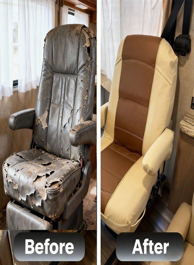 BeadChica 2 Pack RV Seat Covers for Captains Chairs,Motorhome Seat Covers for Class-A RV Seat - Image 3