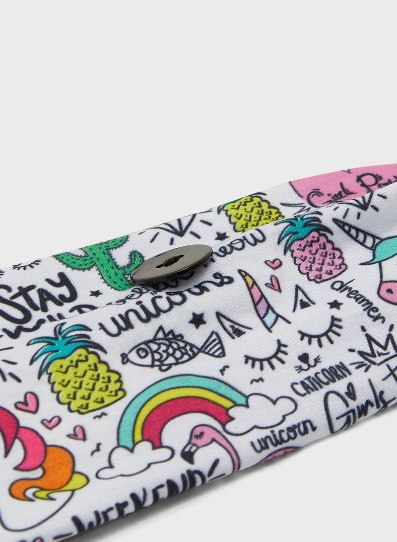 Claires Kids Unicorn Doodle Print Headband - Image 3