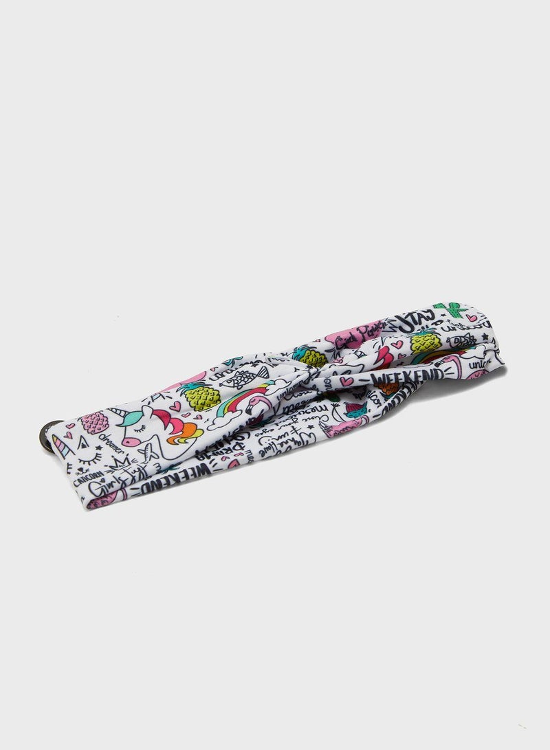 Claires Kids Unicorn Doodle Print Headband - Image 2