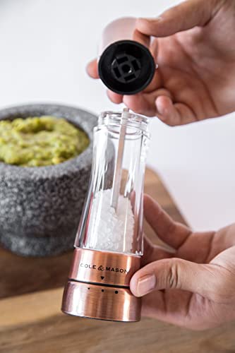 COLE & MASON Derwent Salt Grinder - Copper Mill Includes Gourmet Precision Mechanism and Premium Sea Salt - Image 2