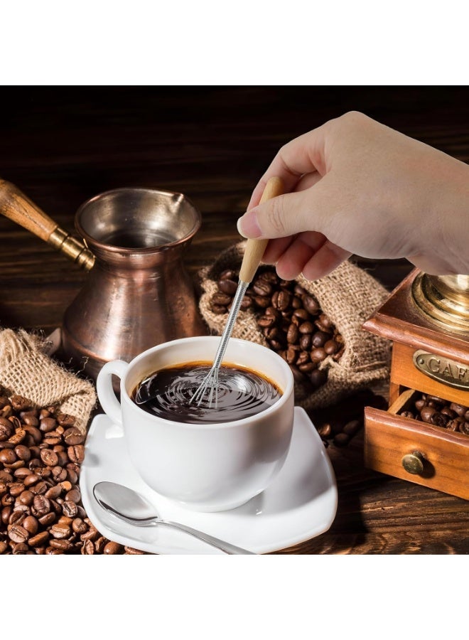 خفاقة بيض - مضرب يدوي صغير من الفولاذ المقاوم للصدأ مقاس 19 سم للبيض والمشروبات والصلصات - Image 3