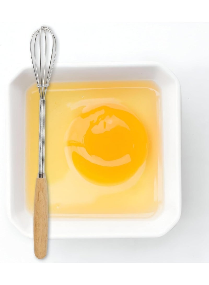 خفاقة بيض - مضرب يدوي صغير من الفولاذ المقاوم للصدأ مقاس 19 سم للبيض والمشروبات والصلصات - Image 1