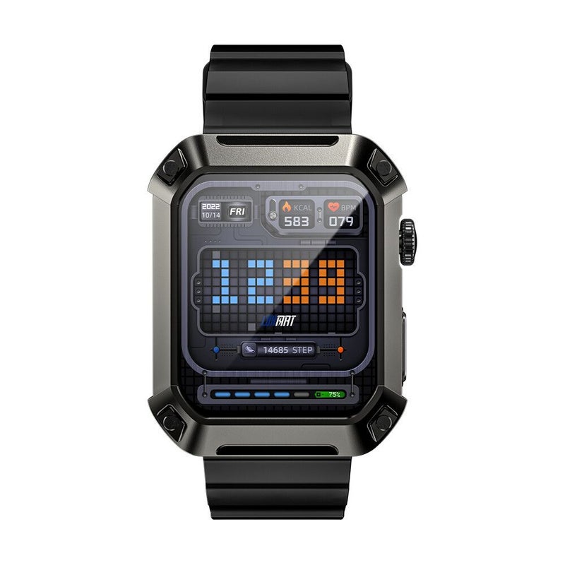 Lokmat Ocean 2 PRO Outdoor Sports Smartwatch, 1.85 Inch, Bluetooth, Call Reminder, Heart Rate Tracking, iOS Android, Black - Image 2
