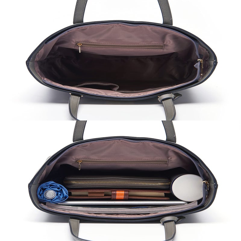 Soperwillton Handbags and Purses for Women Shoulder Tote Bags Top Handle Satchel Purse Set 5pcs - Image 5