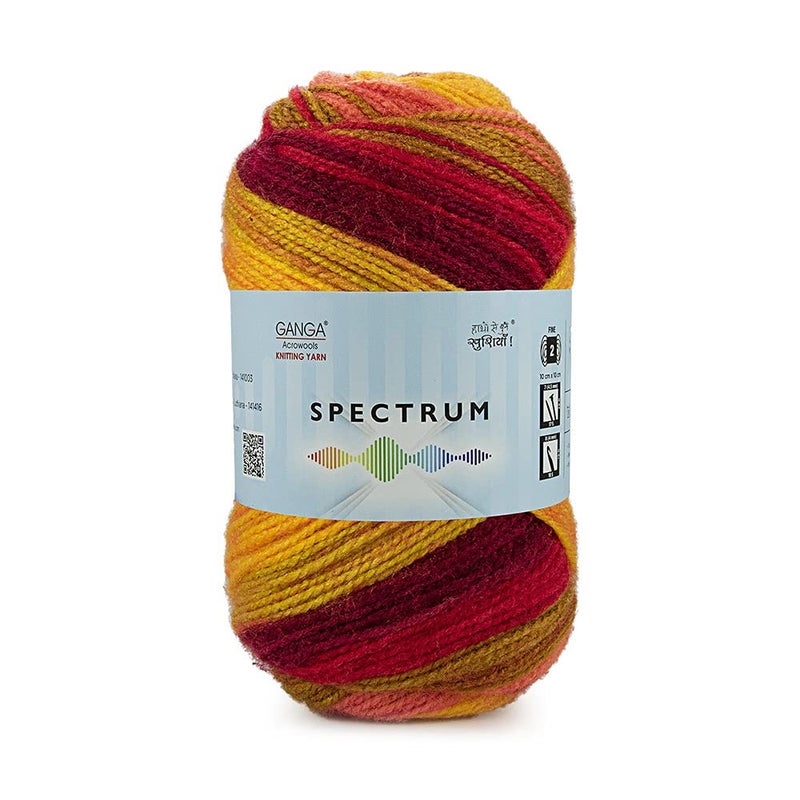 NTGS NTGS Ganga Spectrum Yarn Supersoft Knitting Wool Ball Pink White Peach Colour Ball 200 Grams Suitable for Craft Babywear Blankets Ponchos mufflers caps Thick mota Needle Crochet Hook Thread - Image 1