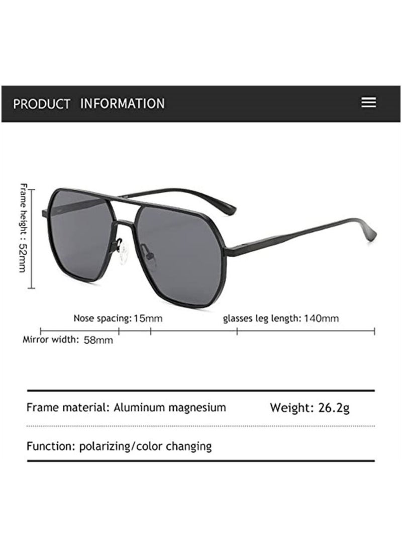 Y&D Sunglasses, Photochromic Sunglasses for Men Women, Polarized UV Protection Aviator Glasses Driving, Fishing and Running Glasses(Includes Protective Box)  - Image 4