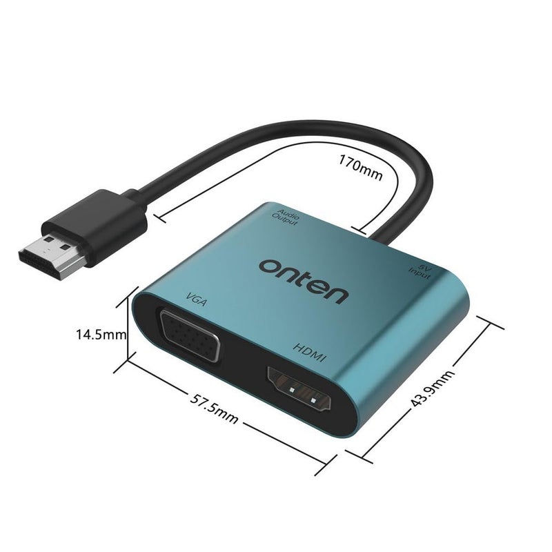 For Onten HDMI to HDMI and VGA Adapter with Audio - Image 4