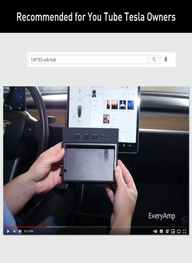 TAPTES USB Hub 5 in 1 Ports for Tesla Model 3 Before June 2020(Not Fit for Model Y),Dashcam & Sentry Mode Viewer USB Hub dongle USB (Not Fit for Tesla Model 3 Produced After June 2020) - Image 3