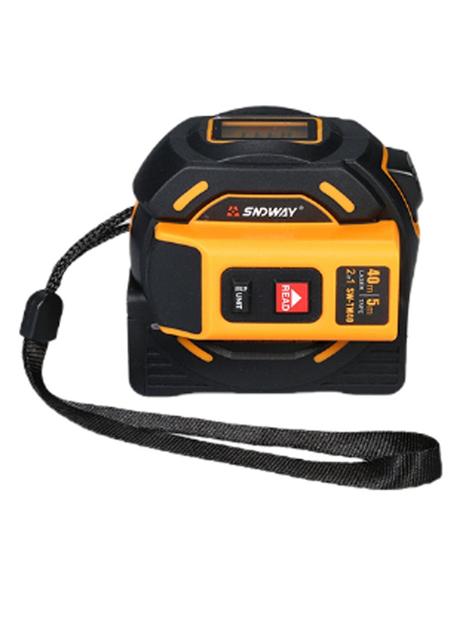 Generic 2-In-1 Digital Laser Distance Meter Rangefinder Measuring Tape Black/Yellow  - Image 1