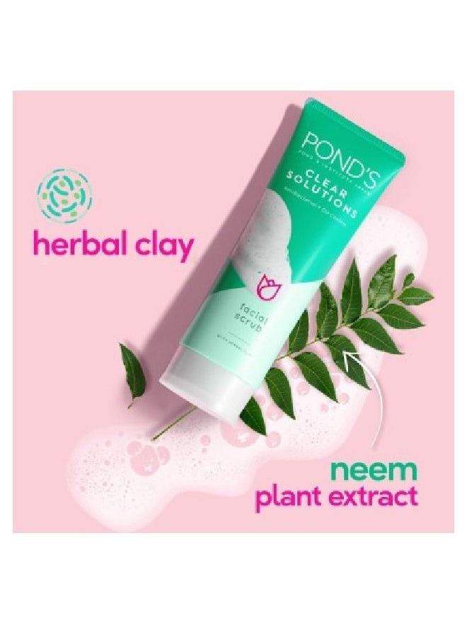Pond's - Clear Solutions Anti-Bacterial + Oil Control Facial Scrub - 100g - Image 1