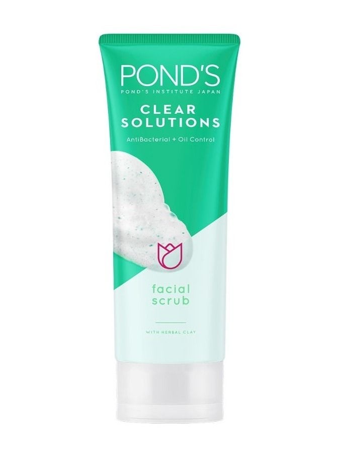 Pond's - Clear Solutions Anti-Bacterial + Oil Control Facial Scrub - 100g - Image 1