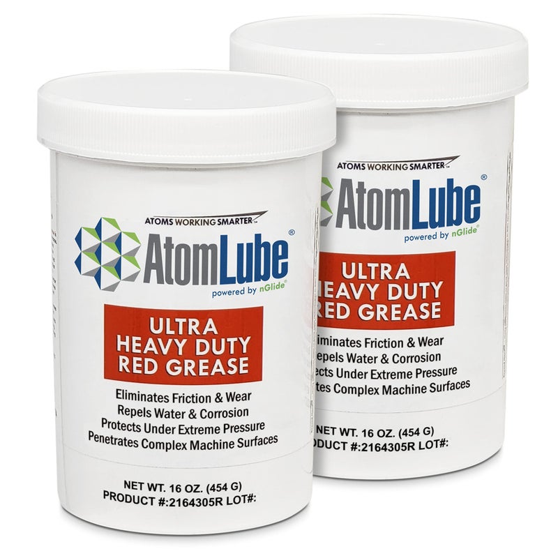 AtomLube Ultra Heavy Duty Red Grease Wheel Bearing Grease for Semi Truck Accessories Waterproof High Temp Lubricant for Metal Surfaces 2Pack of 16 oz Jars - Image 2