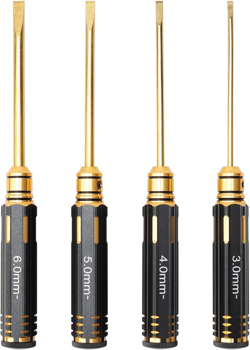 NewZoll 34 5 6mm RC Slotted Screw Driver Screwdriver Small Repair Tool Kit for RC Car Quadcopter Drone Helicopter Airplane Multirotors Models Pack of 4  - Image 1