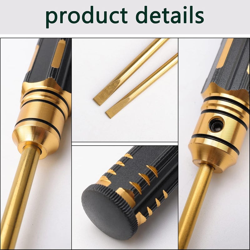 NewZoll 34 5 6mm RC Slotted Screw Driver Screwdriver Small Repair Tool Kit for RC Car Quadcopter Drone Helicopter Airplane Multirotors Models Pack of 4  - Image 4