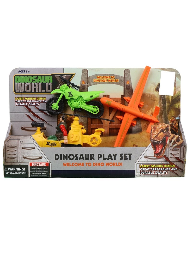 مجموعة ديناصورات مع الجيش والأكسسوارات - 1028