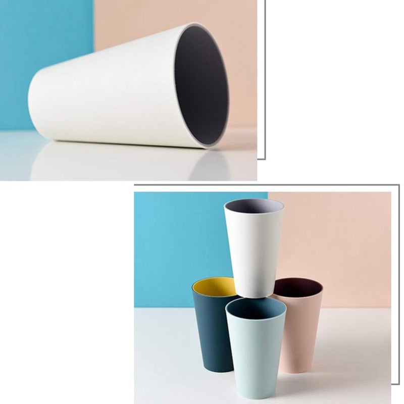 Unbreakable Plastic Tumblers Reusable Dishwasher Safe White Bathroom Cups - Image 4