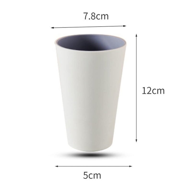 Unbreakable Plastic Tumblers Reusable Dishwasher Safe White Bathroom Cups - Image 3