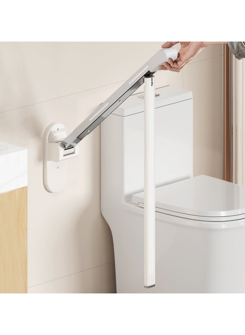 شو وو درابزين حمام مثبت على الحائط مقاوم للماء وغير قابل للانزلاق، مقبض ذراع قابل للطي، درابزين حمام مضيء، درابزين لكبار السن والحوامل - Image 2