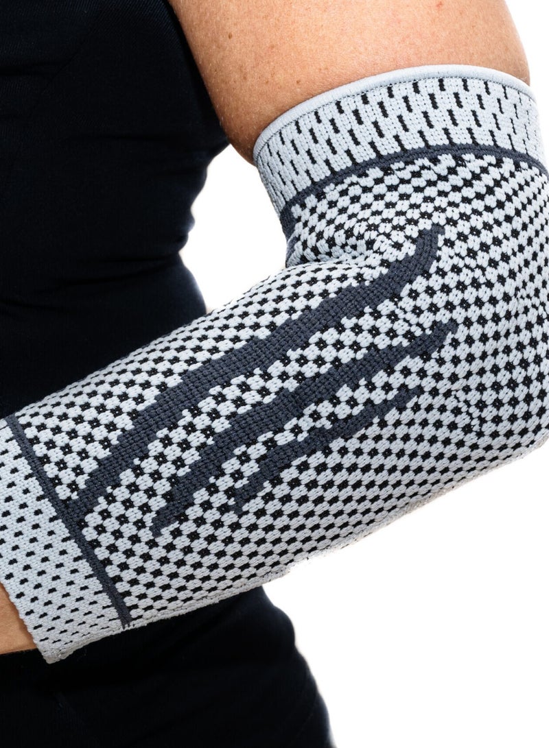 ANTAR Elbow Brace with Silicone Reinforcement – Compression & Stabilising Elbow Support for Sports, Injury & Daily Use – Breathable & Comfortable Fit (AT53043)