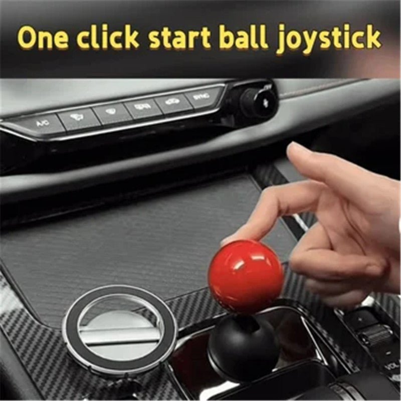Car Push To Start Button Rocker 41mm Zinc Alloy - High-Temperature Baking Paint For Long-Lasting Finish - Push Start Button Cover For Vehicle Interior Decoration - Image 2