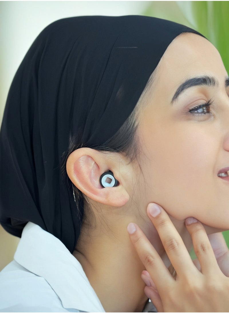 سدادات أذن عازلة للضوضاء تساعد على النوم ومقاومة للماء ومريحة داخل الأذن ومناسبة للسفر والبيئات الصاخبة