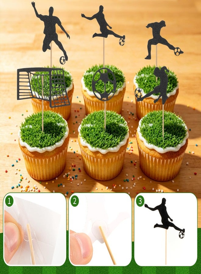 Hlimior 28 Pcs Football Cupcake Toppers Cupcake Picks American Soccer Birthday Cake Decor Picks Topper Decorations for Sports Theme Party Shower Game Day Supplies - Image 3