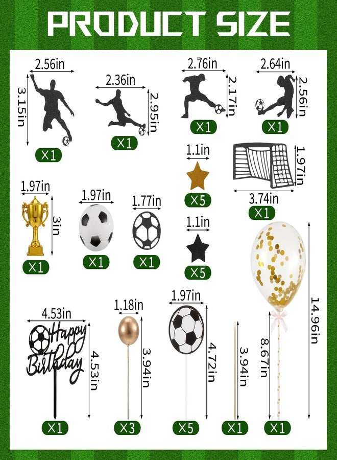 Hlimior 28 Pcs Football Cupcake Toppers Cupcake Picks American Soccer Birthday Cake Decor Picks Topper Decorations for Sports Theme Party Shower Game Day Supplies - Image 2