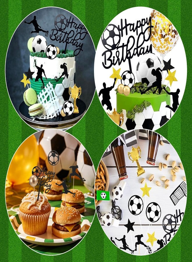 Hlimior 28 Pcs Football Cupcake Toppers Cupcake Picks American Soccer Birthday Cake Decor Picks Topper Decorations for Sports Theme Party Shower Game Day Supplies - Image 4