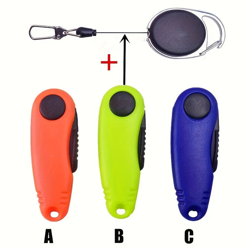 Blue Shrimp Shaped Fishing Scissors Pliers Set with Retractable Buckle Line Cutter - Image 1